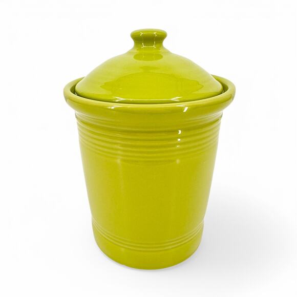 Fiesta Small Lemongrass Canister Utensil Crock and Lid HLC Fiestaware Retired - Picture 1 of 6